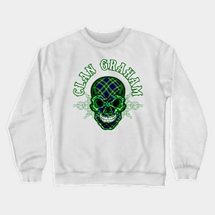 Scottish Clan Graham Tartan Celtic Skull Crewneck Sweatshirt